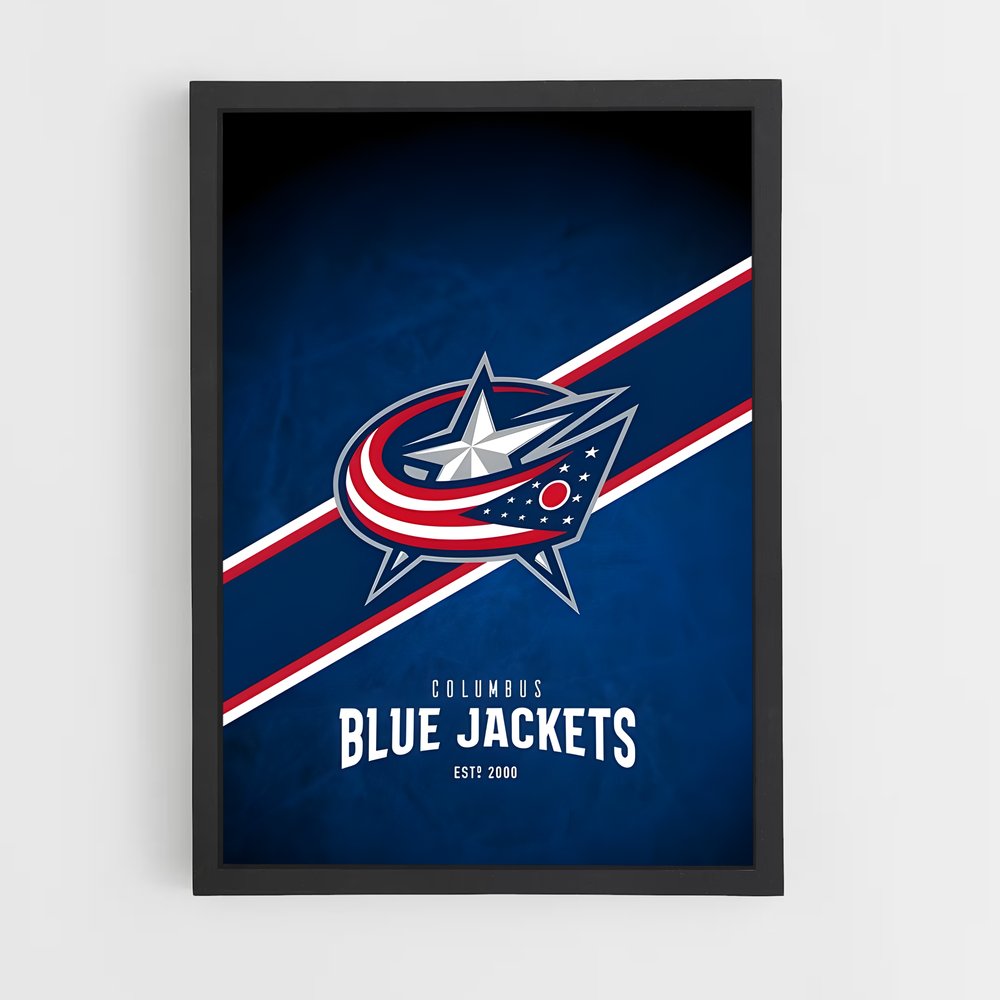 Poster Columbus blue – affiche Hockey sur glace (vue 2)